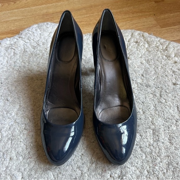 Calvin Klein NAVY High Gloss “Olive” Heels Patent Leather Pumps 10M - Picture 2 of 13